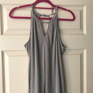 Grey stripped tank shirt great to dress up or down